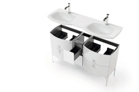 Oristo Umywalka meblowa 144 cm podwójna LOUIS biała