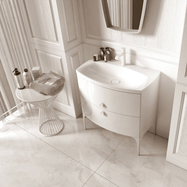 Oristo Umywalka meblowa 102 cm pojedyncza LOUIS biała