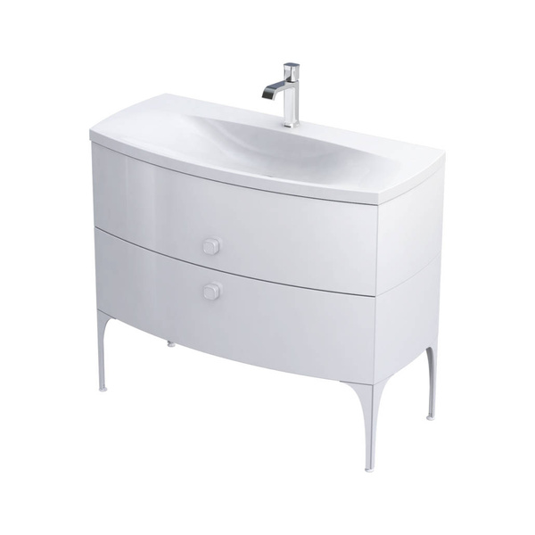 Oristo Umywalka meblowa 102 cm pojedyncza LOUIS biała