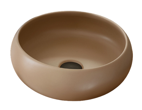 Umywalka nablatowa ceramiczna WIKI-MC Matowy Cappuccino 36 cm
